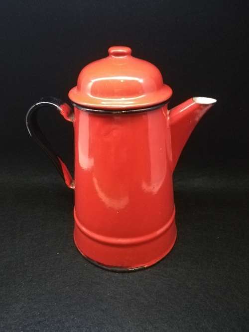 Red enamel Coffee pot