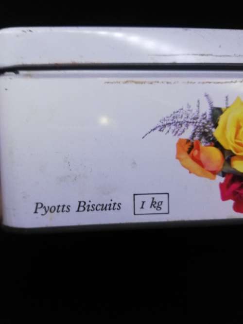 Pyotts biscuit/Pyotts beskuitjies tin/blik