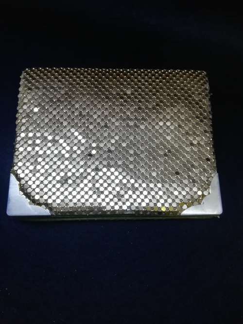 Vintage golden metal evening bag