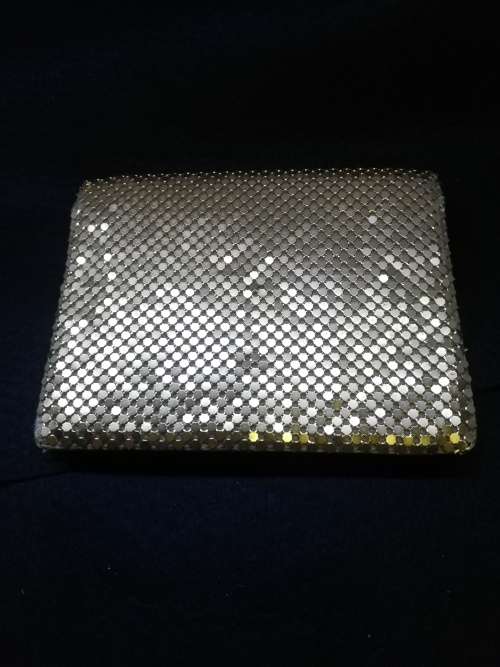 Vintage golden metal evening bag