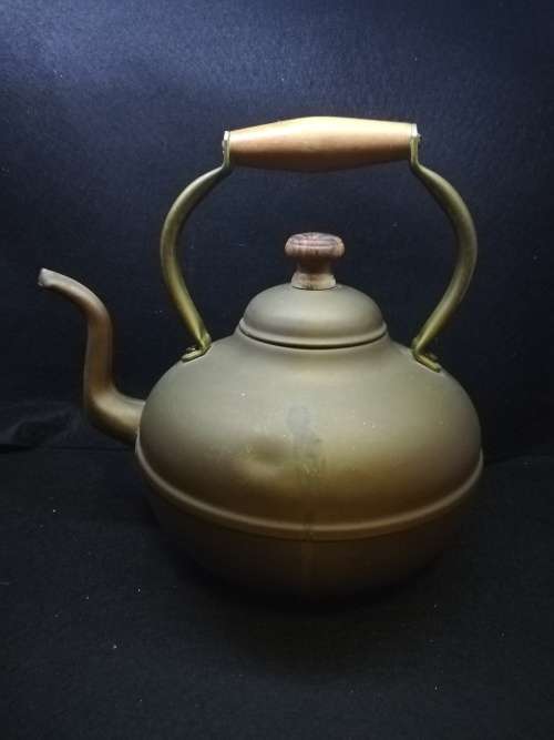 Old brass kettle