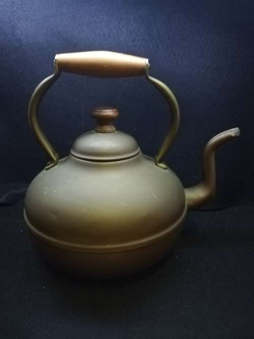 Old brass kettle