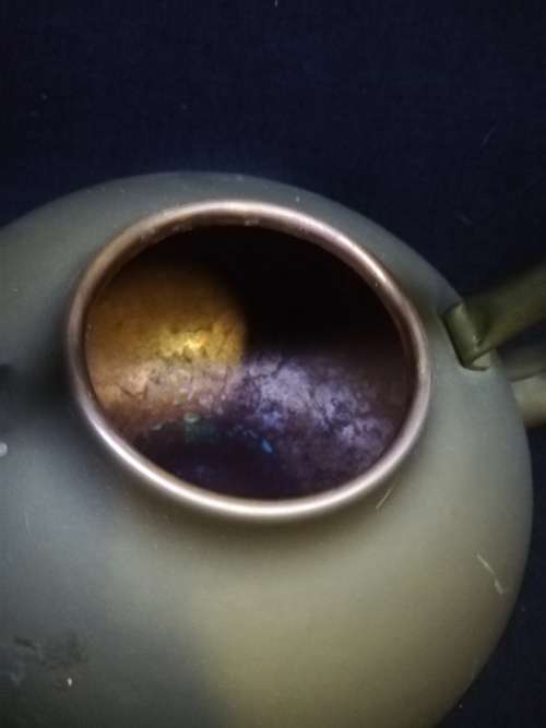 Old brass kettle