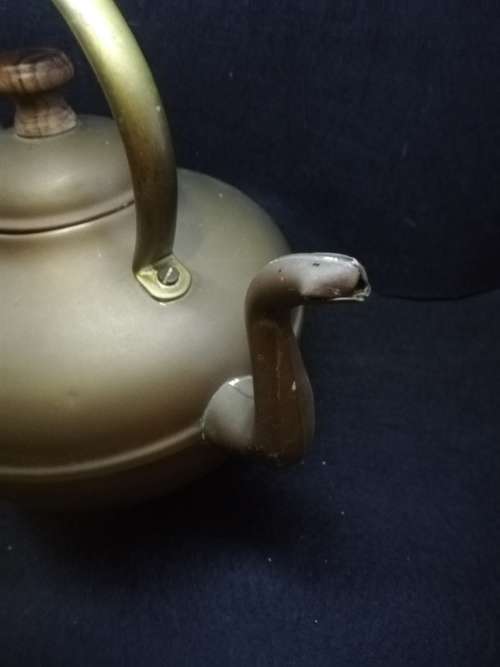 Old brass kettle