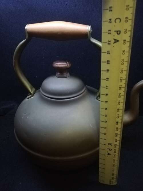 Old brass kettle