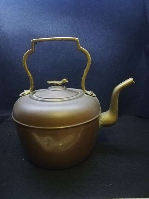 Old brass kettle