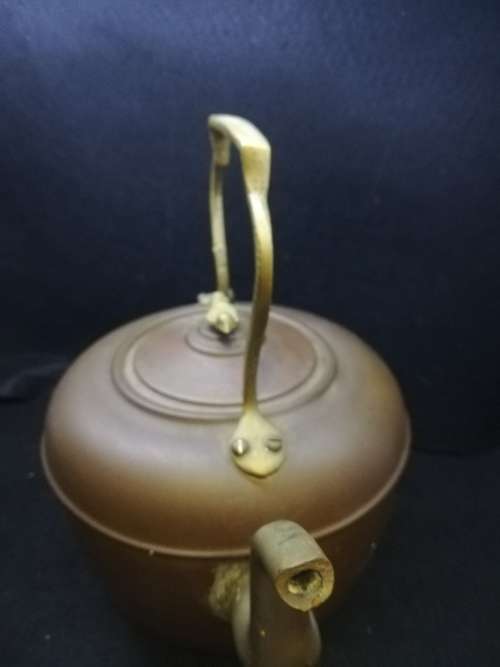 Old brass kettle