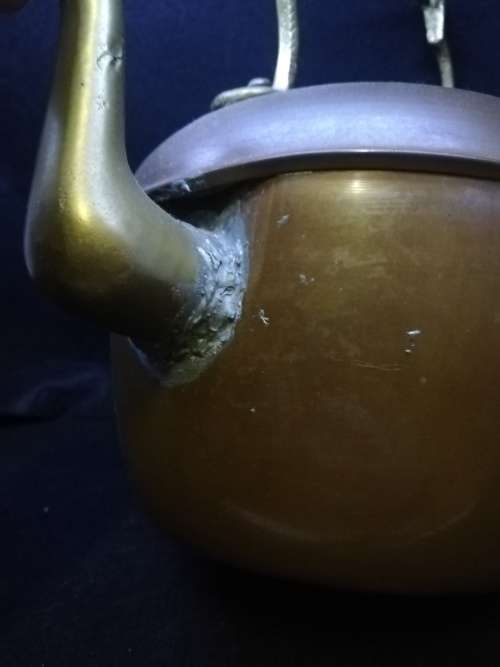 Old brass kettle