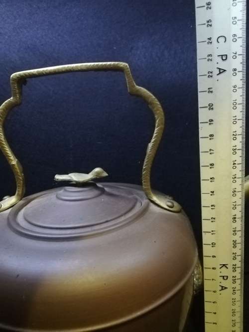 Old brass kettle