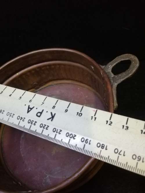 Footed copper bowl/planter
