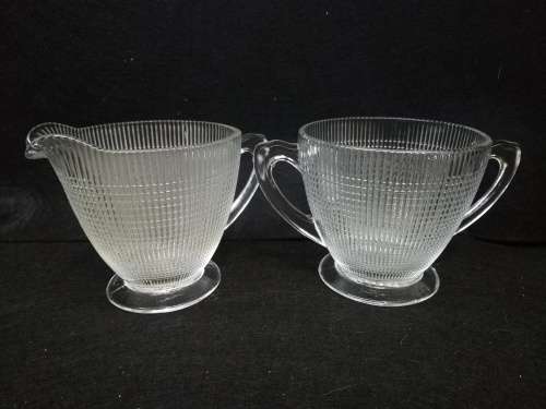 Beautiful glass milk and sugar
