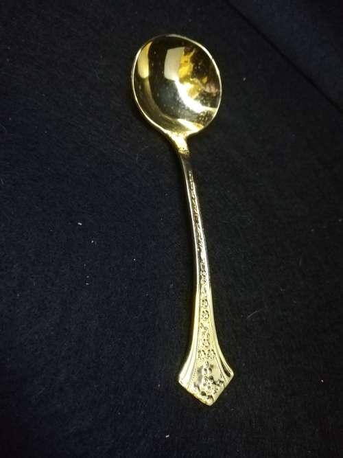 Gold plated sugar spoon