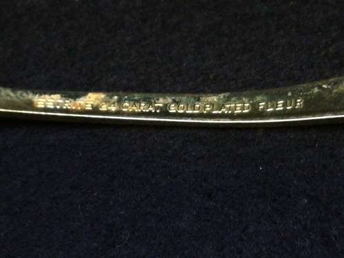 Gold plated sugar spoon