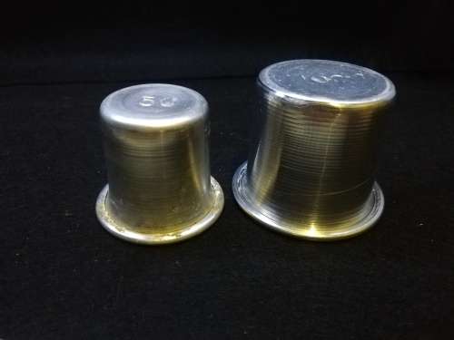 50 and 100 ml measuring cups -aluminum