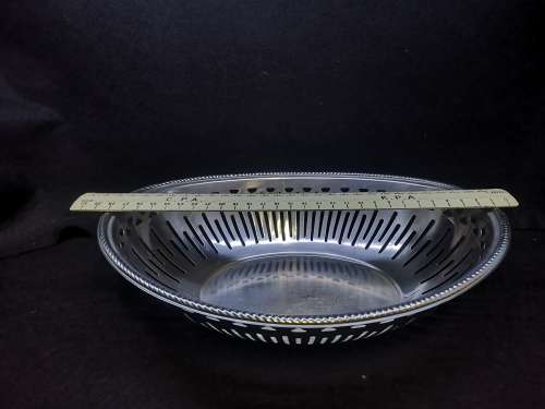 Pretty cut out stainless steel bowl