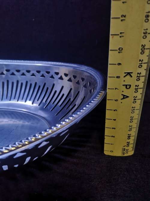 Pretty cut out stainless steel bowl