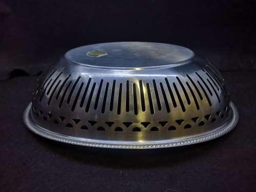 Pretty cut out stainless steel bowl