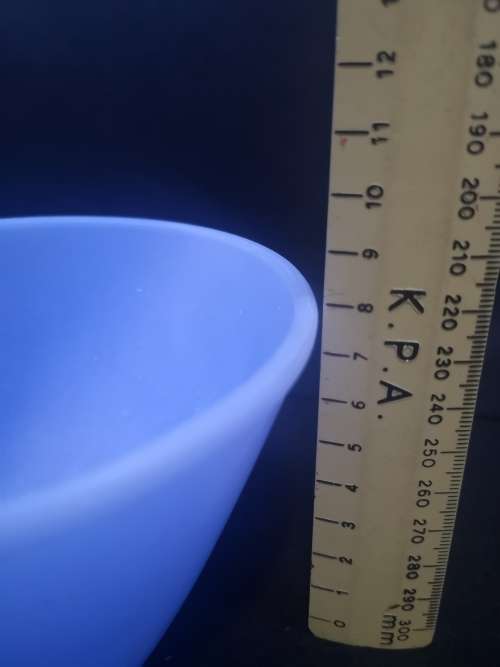 Blue periwinkle milk glass mixing bowl