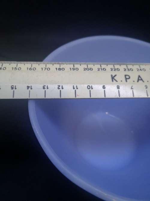 Blue periwinkle milk glass mixing bowl