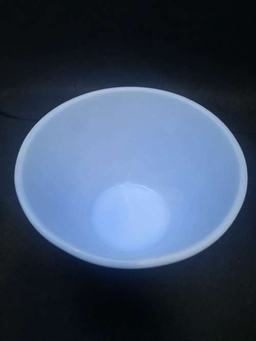 Blue periwinkle milk glass mixing bowl