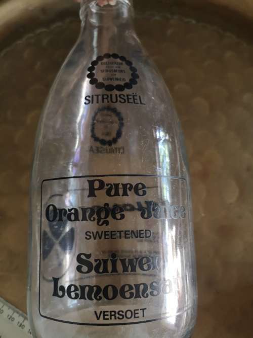Clover orange juice bottle