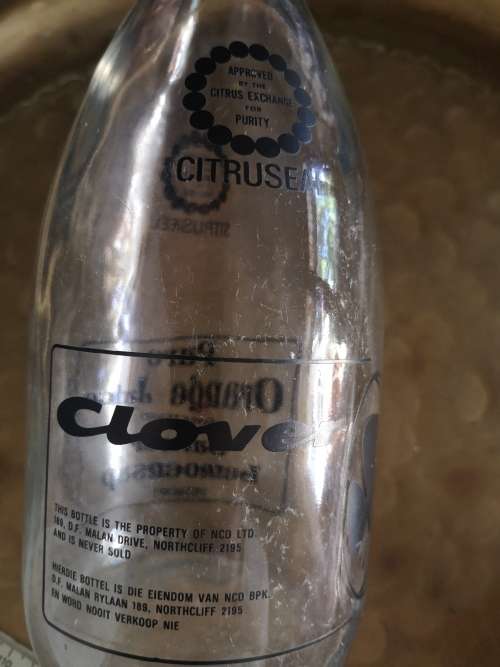 Clover orange juice bottle