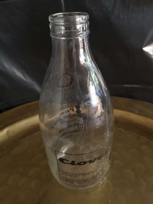 Clover orange juice bottle