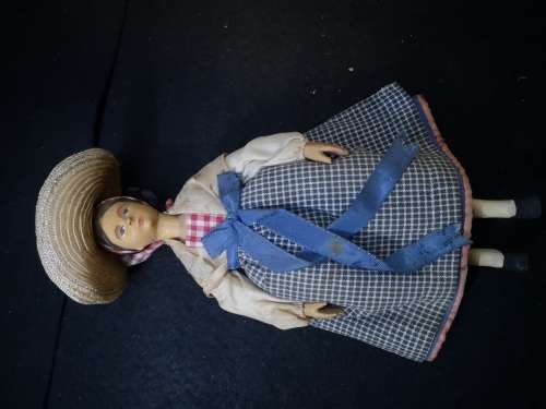 Wooden folk art doll