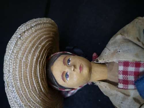 Wooden folk art doll