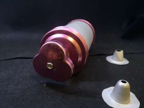 Pink aluminium cookie/icing press/gun