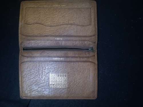 Leather travel wallet