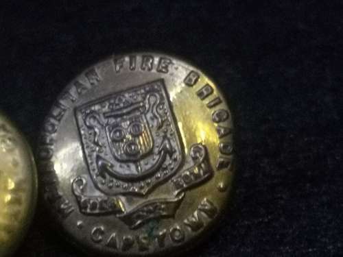 Brass buttons - Fire Brigade Cape Town
