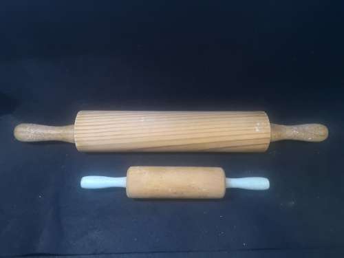 Two wooden rolling pins