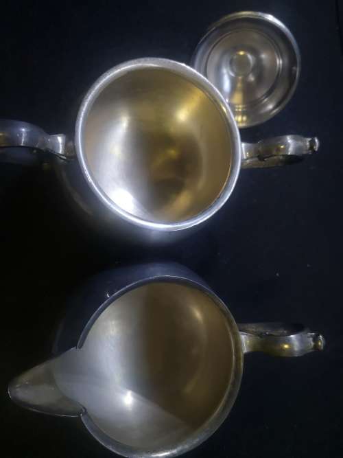 Milk and sugar pot - plated