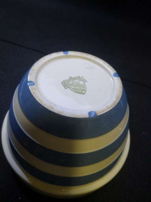 T G GREEN CORNISH BLUE STRIPE MIXING POURING BOWL