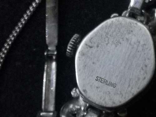 1950s sterling silver marcasite ladies  cocktail watch - working but needs service