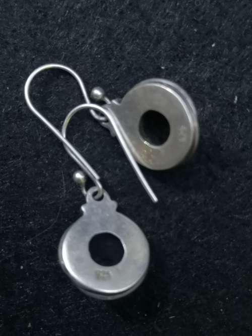 925 Silver and onyx earrings