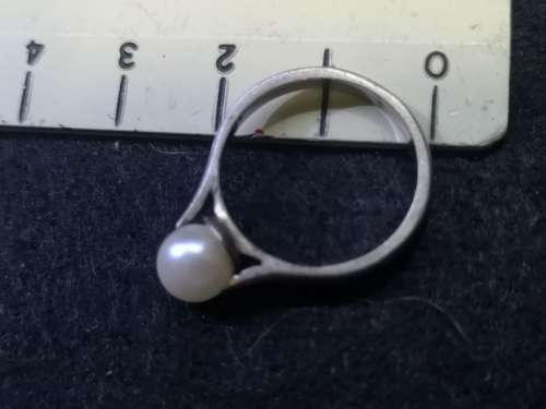 925 Silver pearl ring