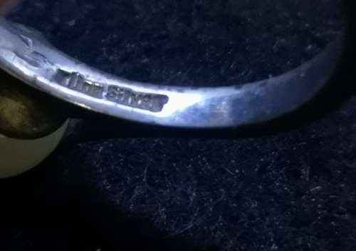 925 Silver pearl ring