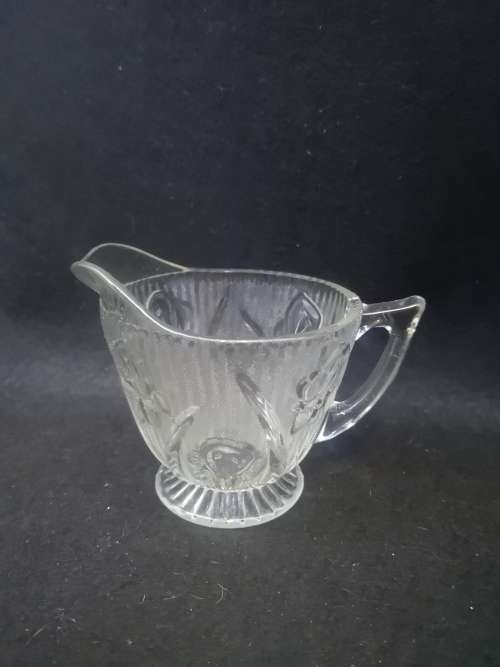 Pressed glass milk jug