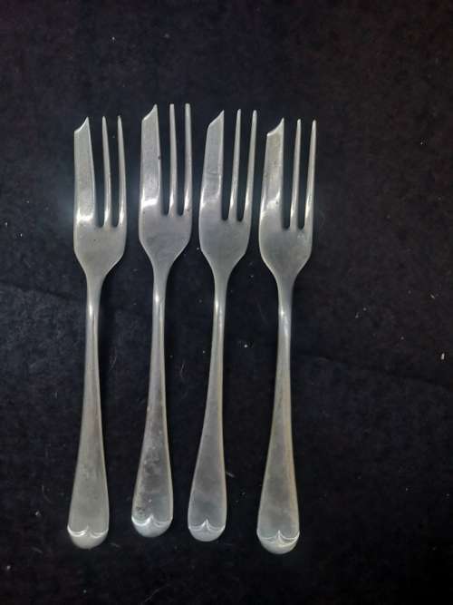 Vintage Sipelia stainless nickel Sheffield England Cake forks