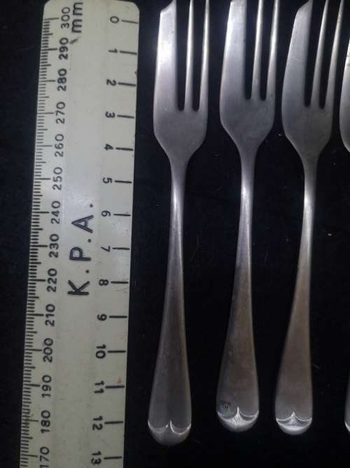 Vintage Sipelia stainless nickel Sheffield England Cake forks