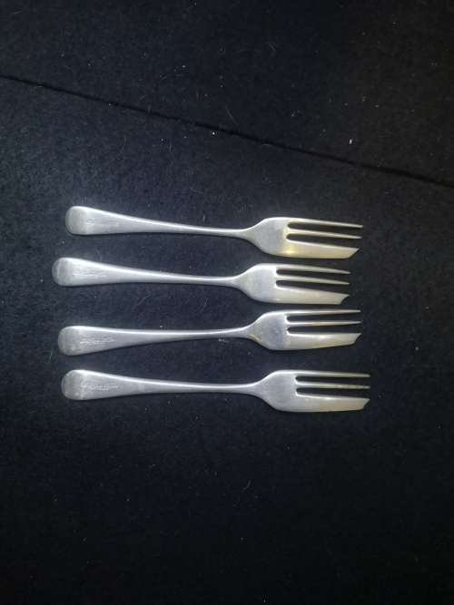 Vintage Sipelia stainless nickel Sheffield England Cake forks