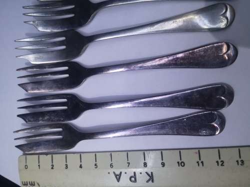 Epns cake forks - made in England x11