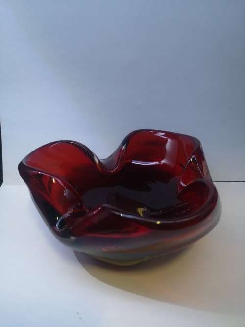 Murano ashtray - Red