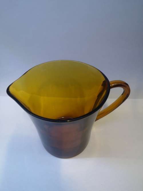 Amber glass jug