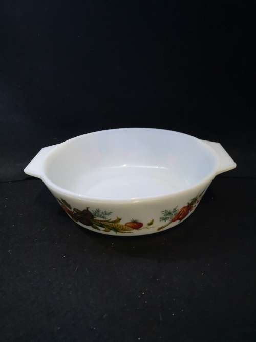 Milk glass JAJ bowl
