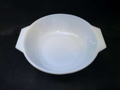Milk glass JAJ bowl