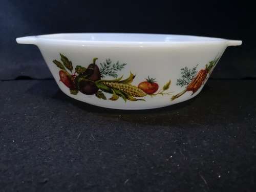 Milk glass JAJ bowl