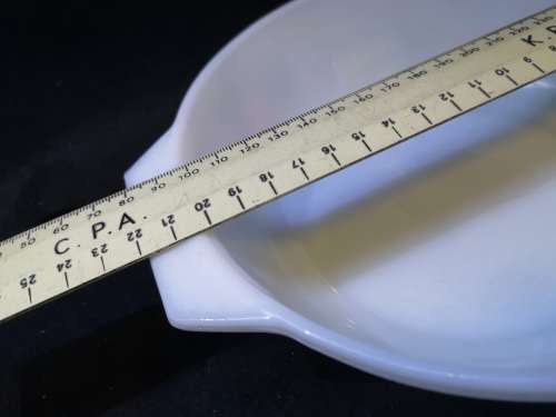 Milk glass JAJ bowl